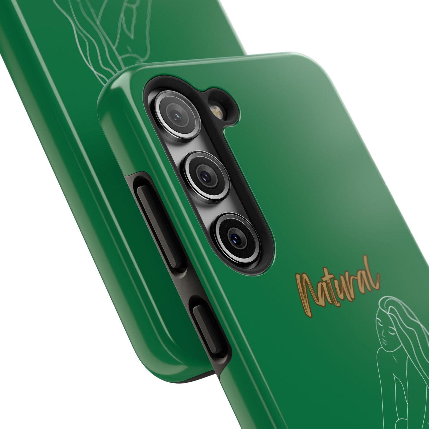 Natural Woman Beauty (WL) Tough Phone Cases DARK GREEN