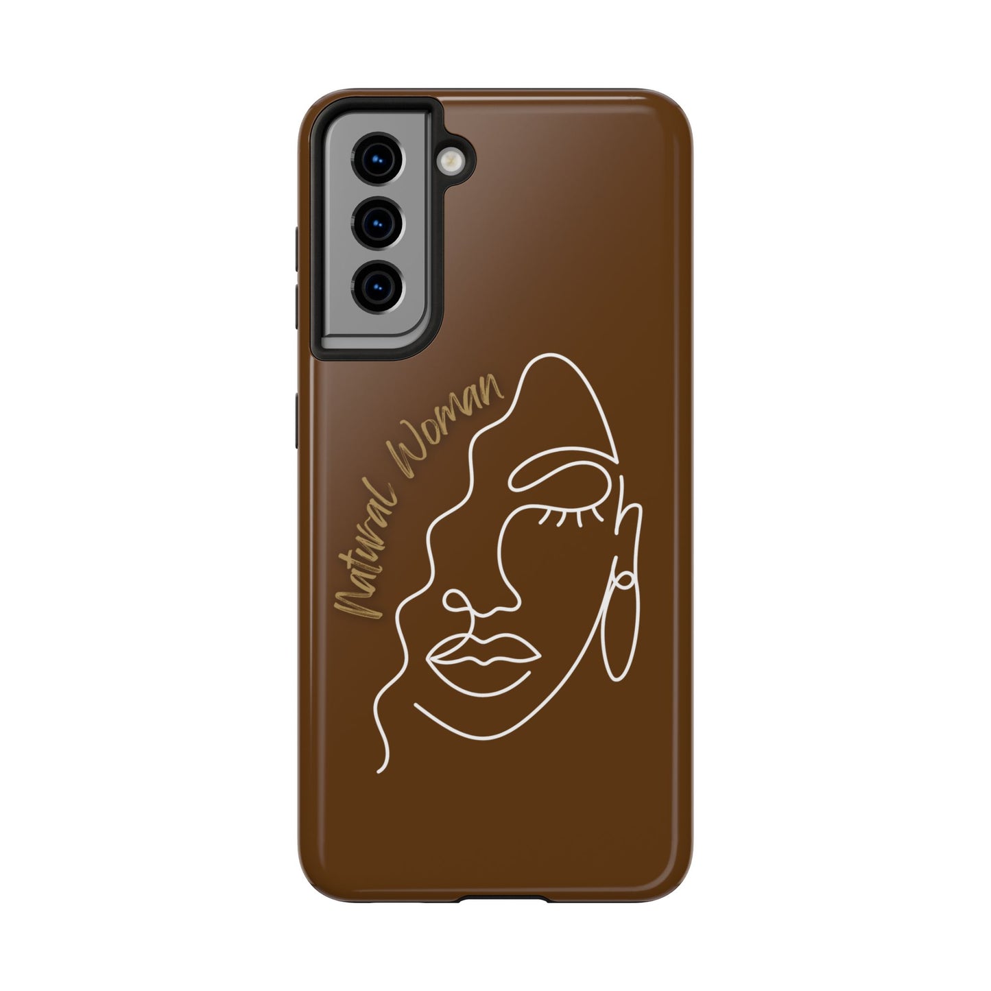 Natural Woman Half Face (WL)Tough Phone Case BROWN