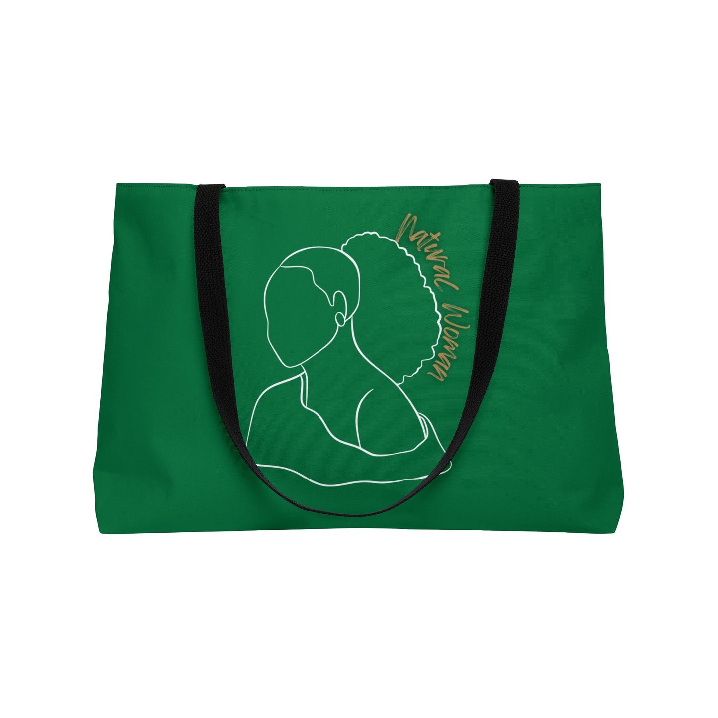 Natural Woman Behind Head (WL) Weekender Tote Bag DARK GREEN