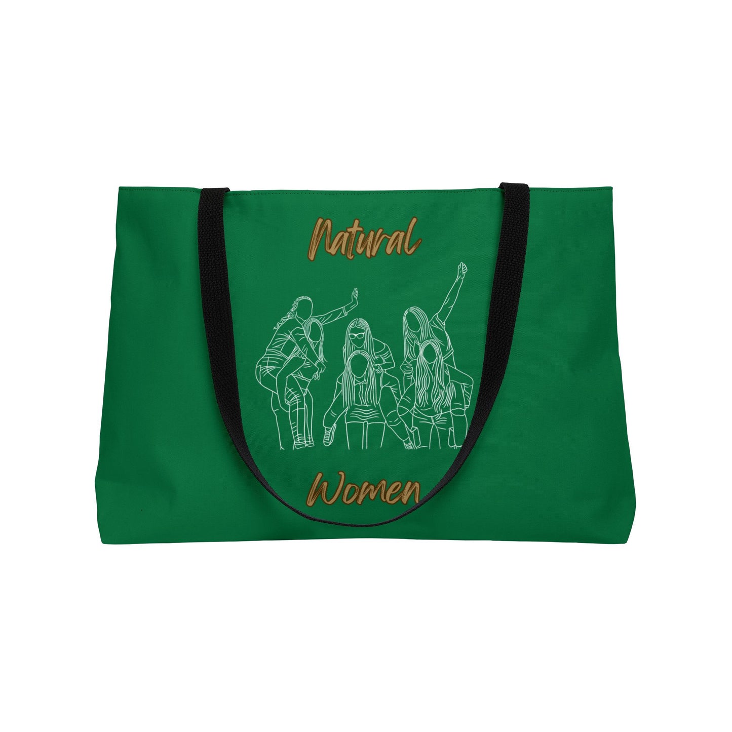 Natural Women Piggy Back (WL) Weekender Tote Bag DARK GREEN