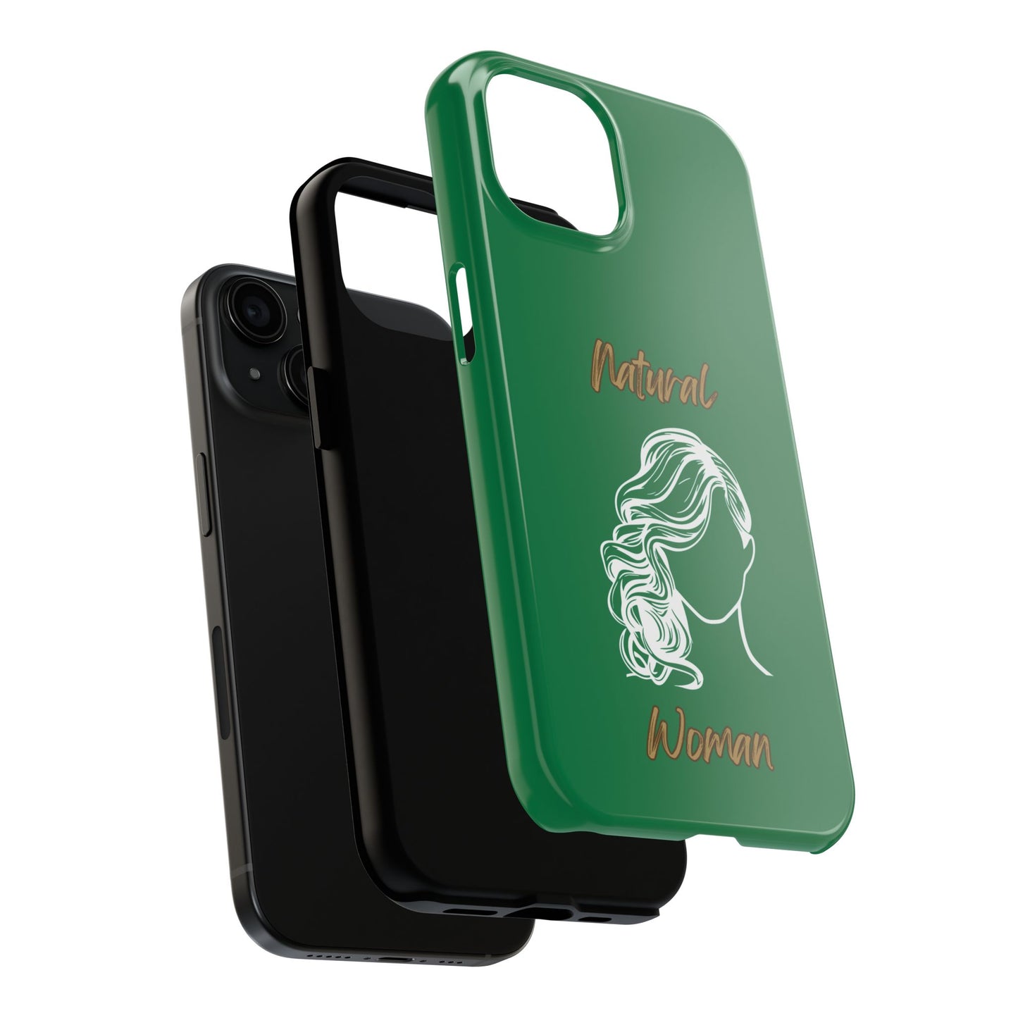 Natural Woman Long Curl (WL)Tough Phone Cases DARK GREEN