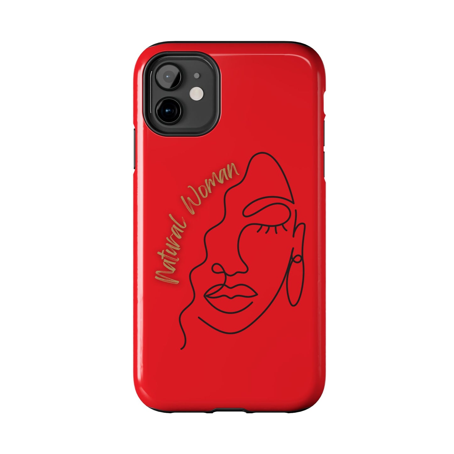 Natural Woman Half Face (BL)Tough Phone Case RED