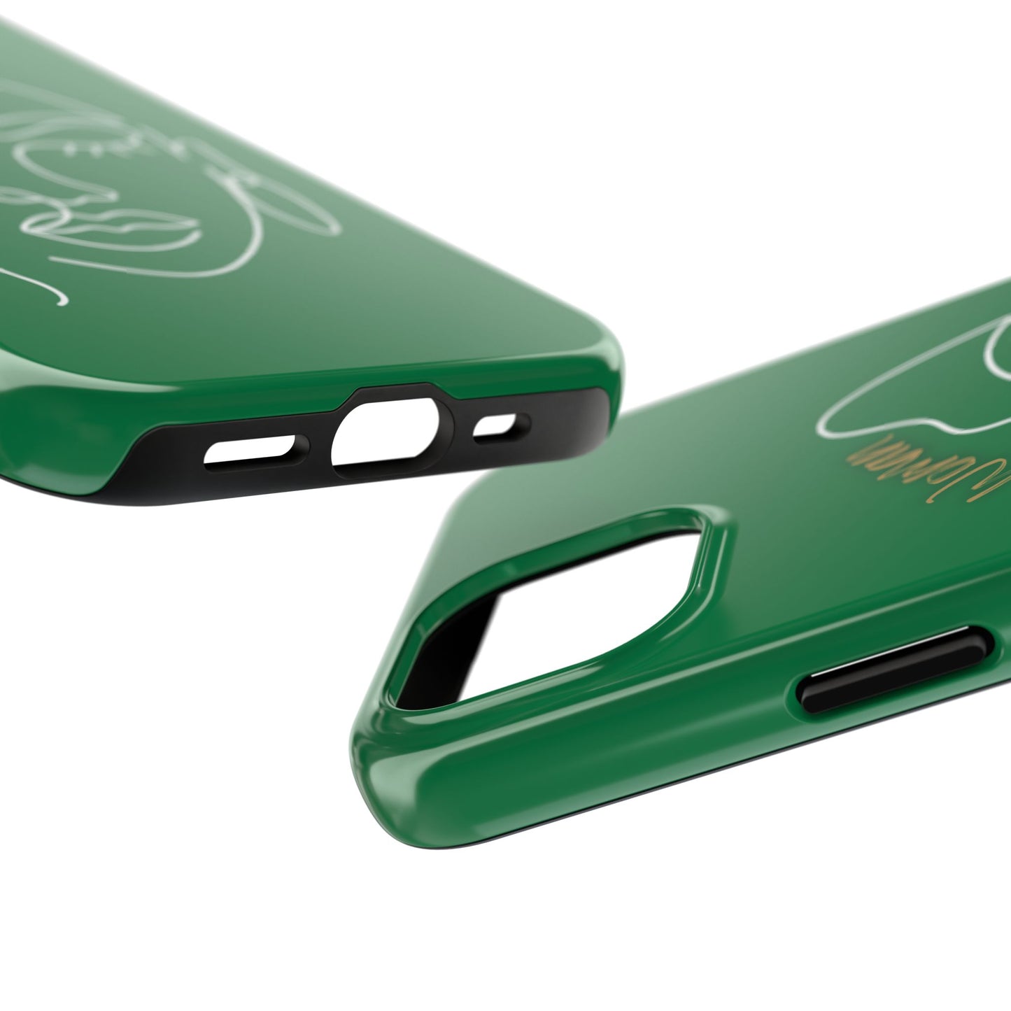 Natural Woman Half Face (WL)Tough Phone Case DARK GREEN