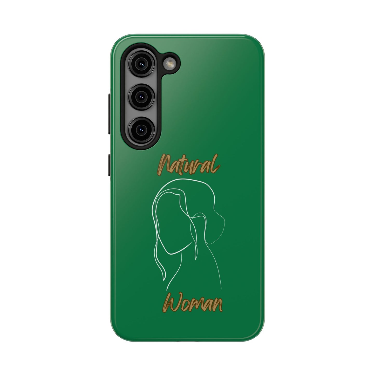 Natural Woman Hanging Hair (WL) Tough Phone Cases DARK GREEN