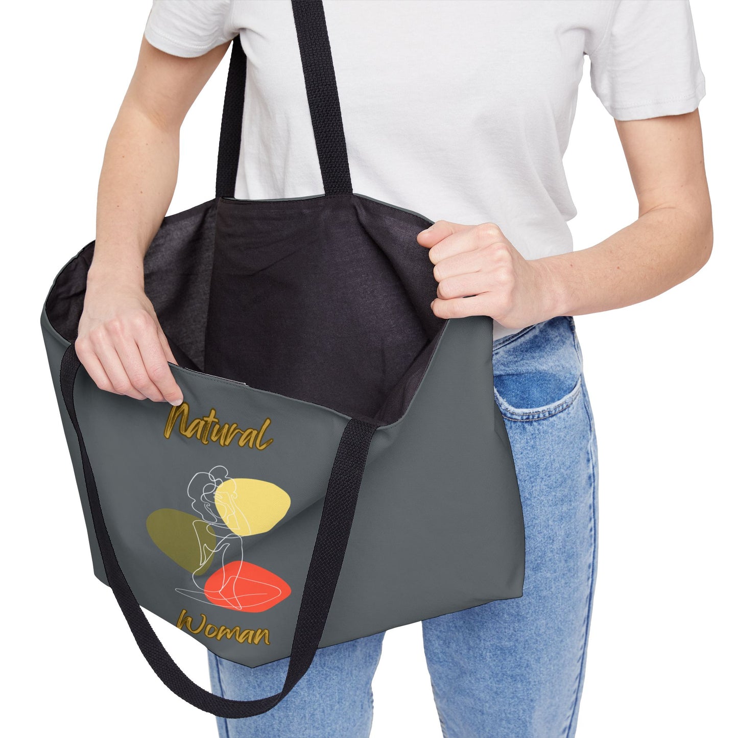 Natural Woman Colorful Pose (WL) Weekender Tote Bag DARK GREY
