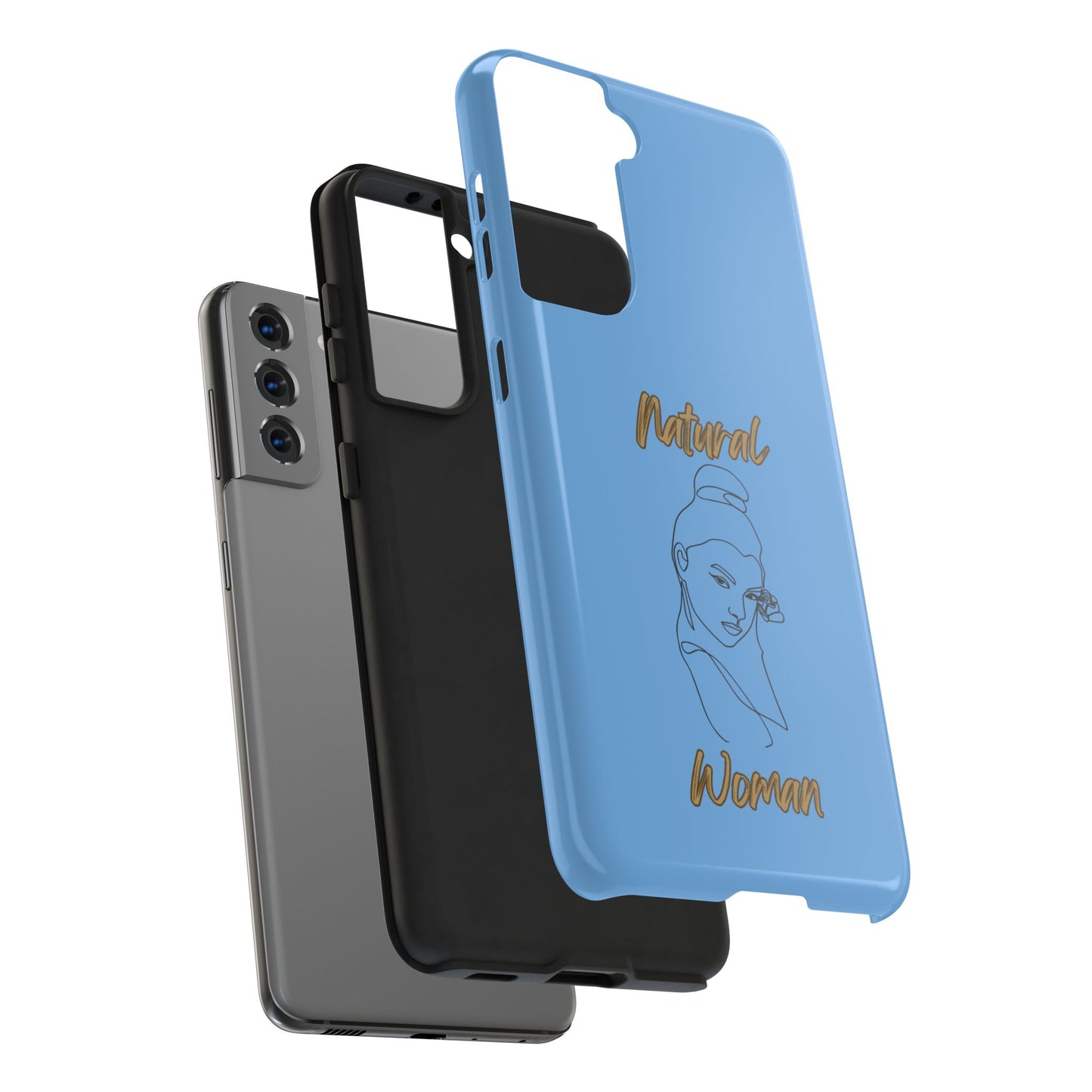 Natural Woman Sassy Bun (BL) Tough Phone Cases LIGHT BLUE