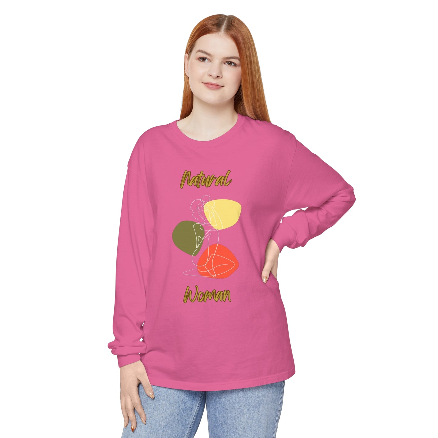 Natural Woman Colorful Pose (WL) Long Sleeve T-Shirt