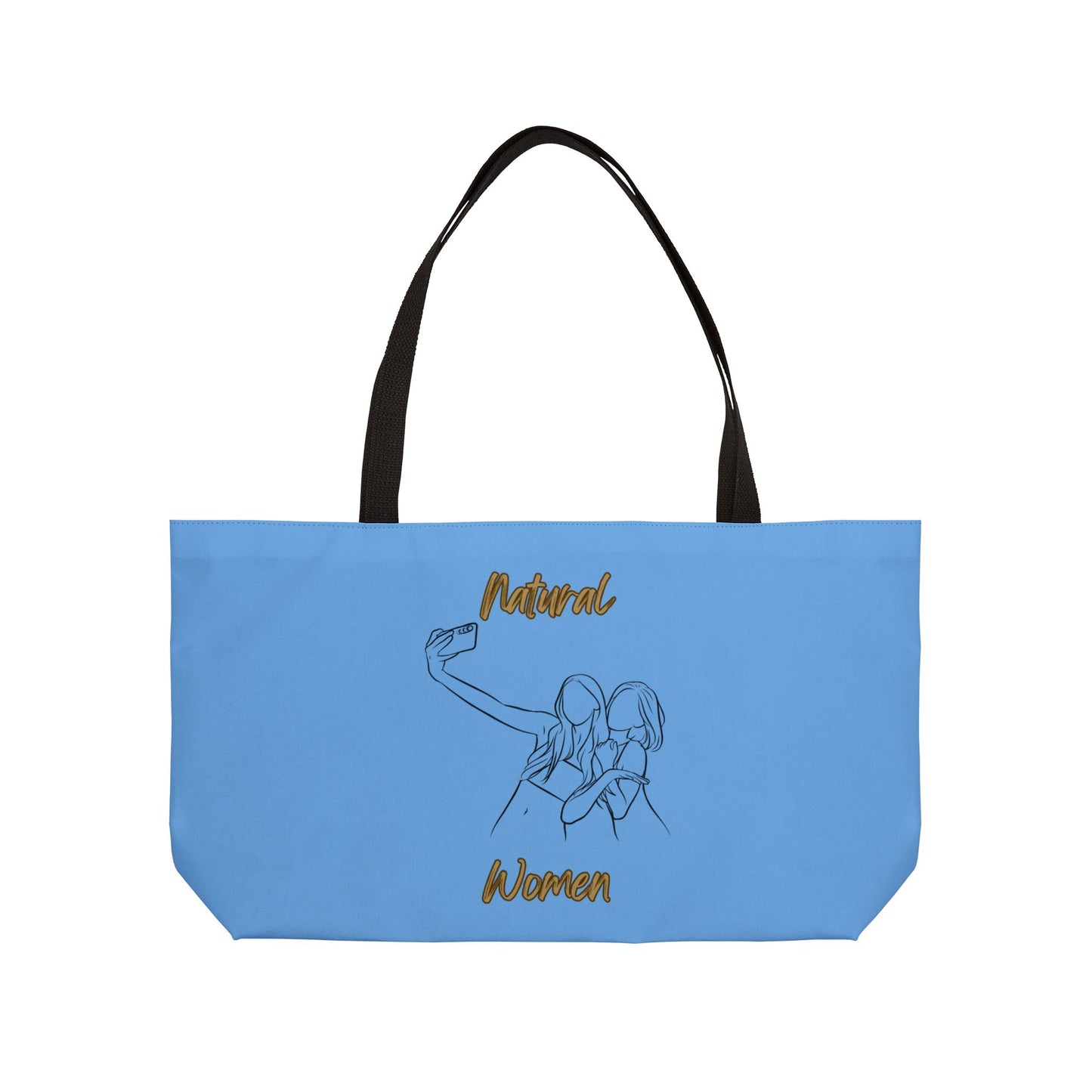 Natural Women Friends Selfie (BL) Weekender Tote Bag LIGHT BLUE