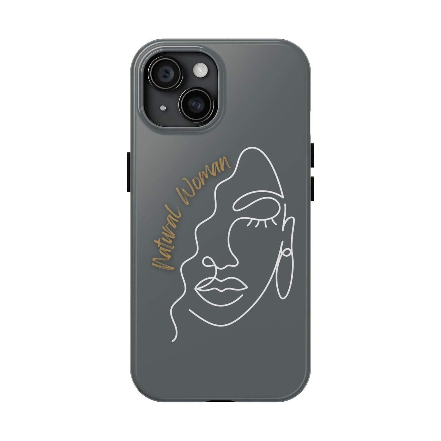 Natural Woman Half Face (WL)Tough Phone Case DARK GREY