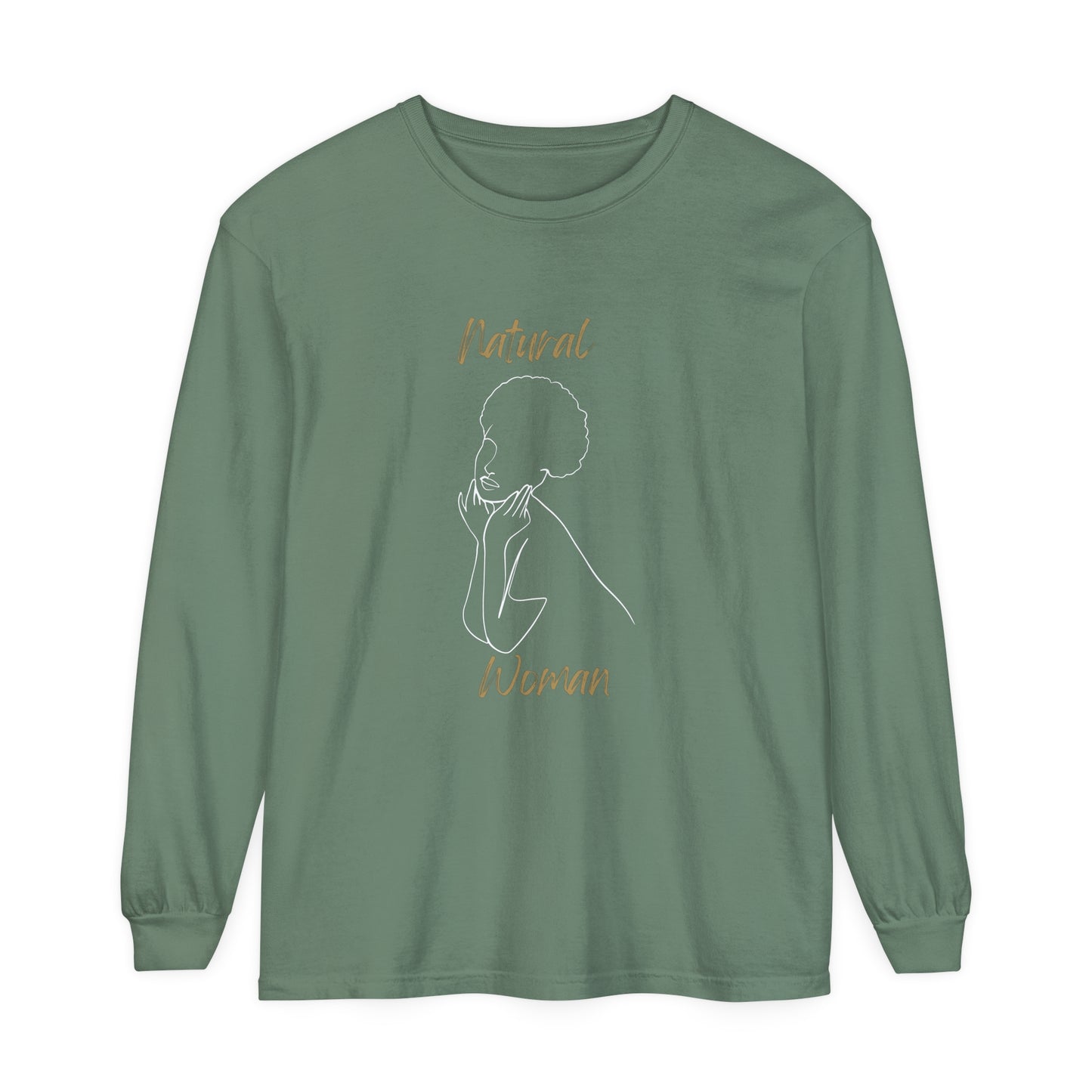 Natural Woman Cute Afro (WL) Long Sleeve T-Shirt