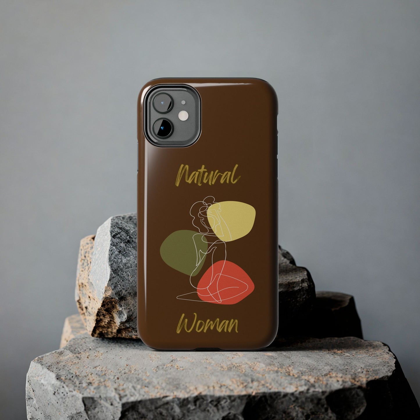 Natural Woman Colorful Pose (WL)Tough Phone Cases BROWN