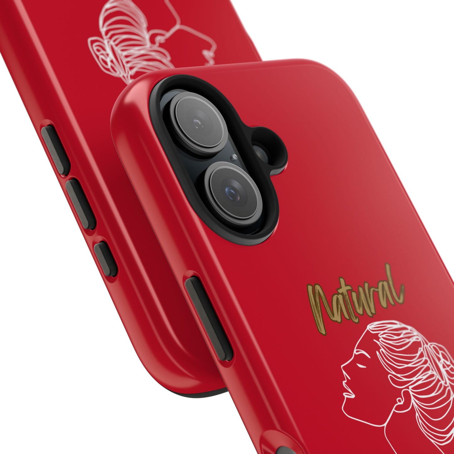 Natural Woman Wet Bun (WL) Tough Phone Cases DARK RED