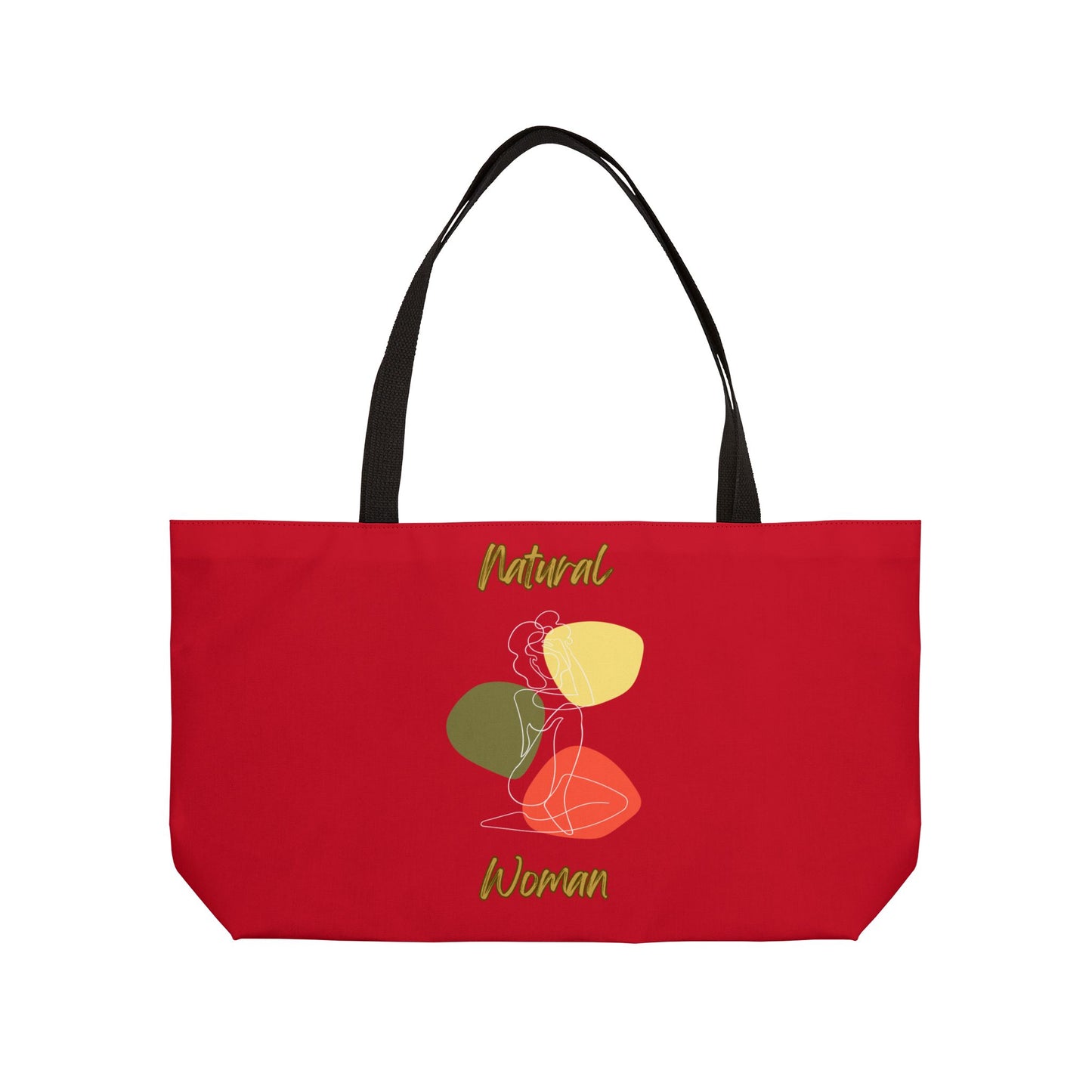 Natural Woman Colorful Pose (WL) Weekender Tote Bag DARK RED