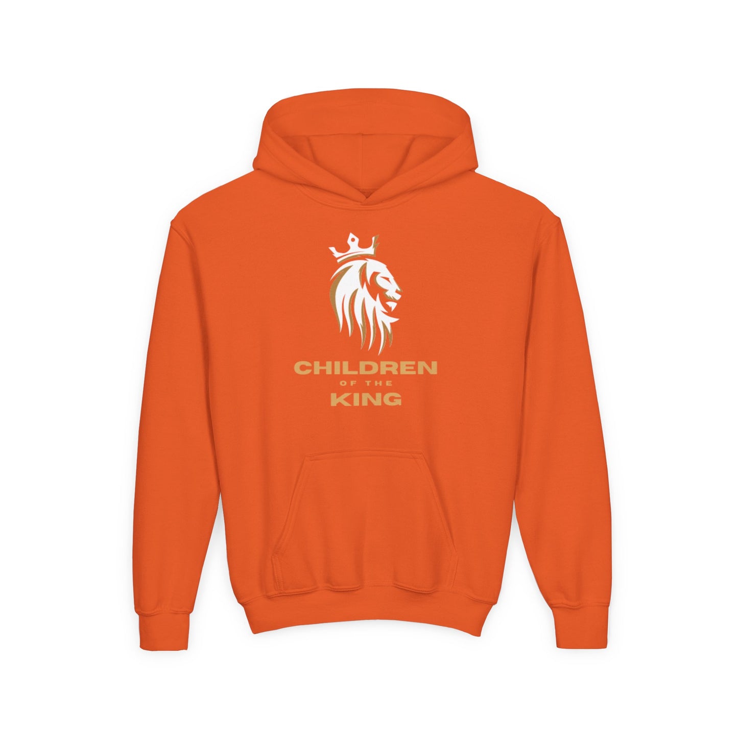 "Children of the King" Hoodie — WHITE Lion Design (Isaiah 54:13)
