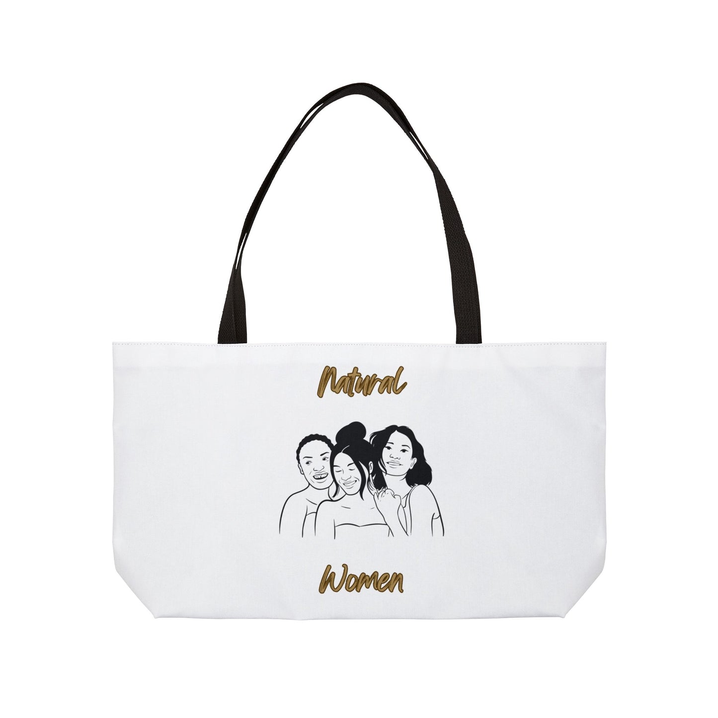 Natural Women Laughing Friends (BL) Weekender Tote Bag WHITE