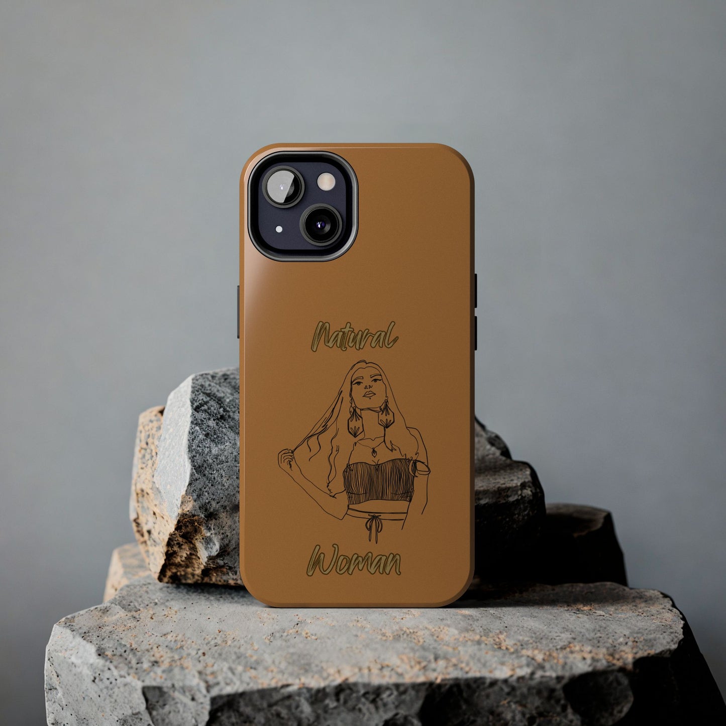 Natural Woman Thinking (BL)Tough Phone Cases LIGHT BROWN