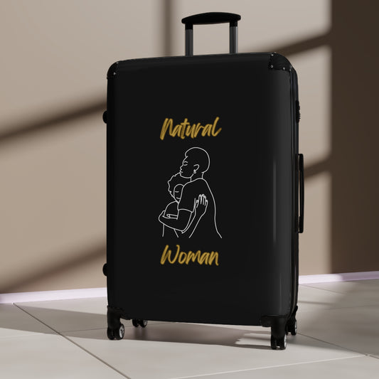 Natural Woman Safe With Momma (WL) Suitcase BLACK