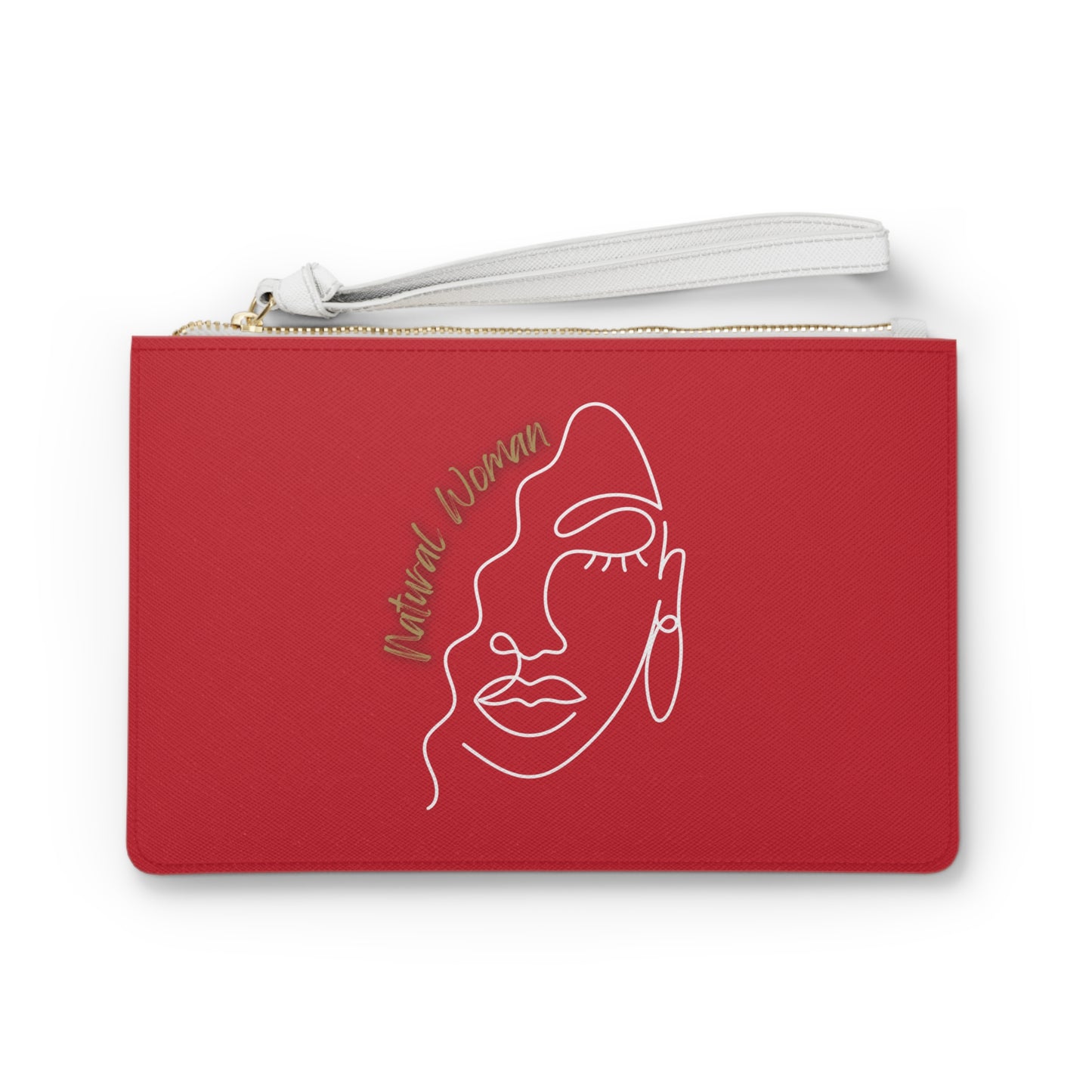 Natural Woman Half Face (WL) Clutch Bag DARK RED