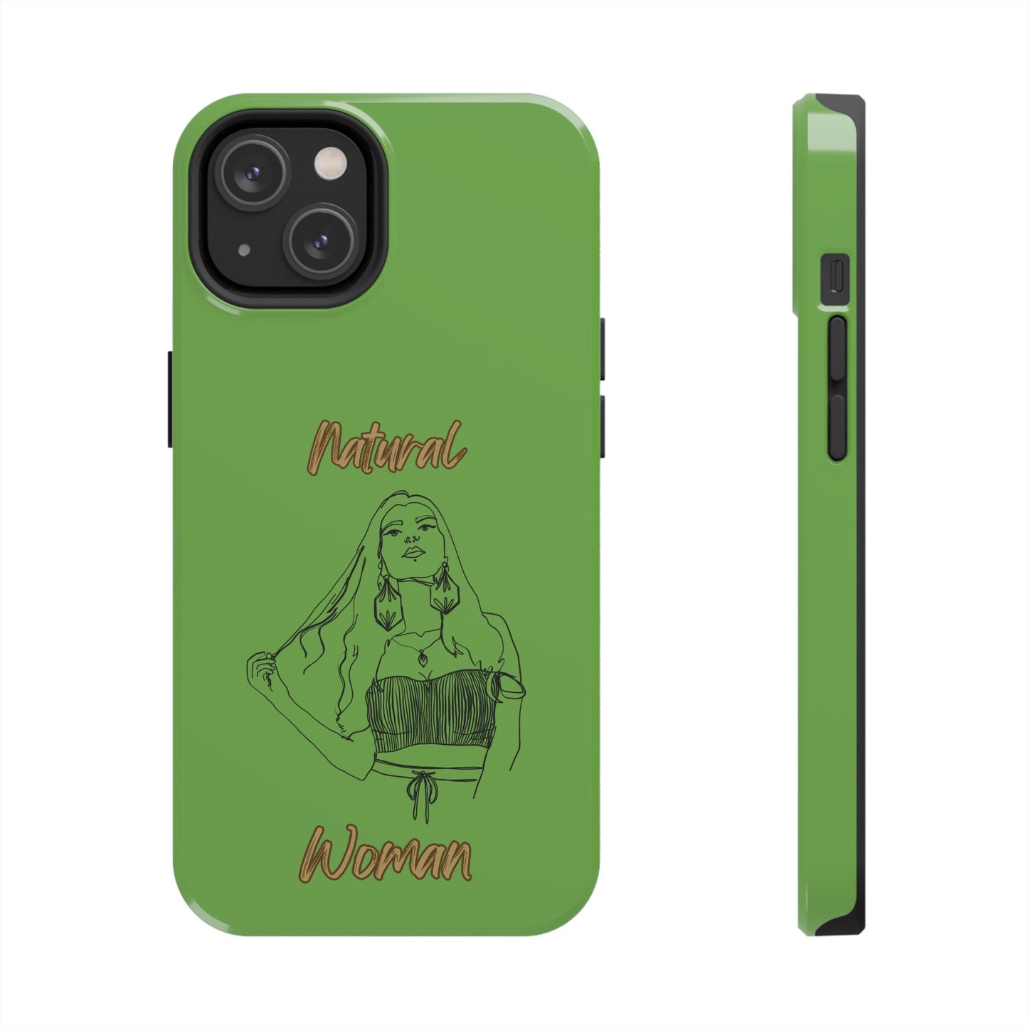 Natural Woman Thinking (BL)Tough Phone Cases GREEN