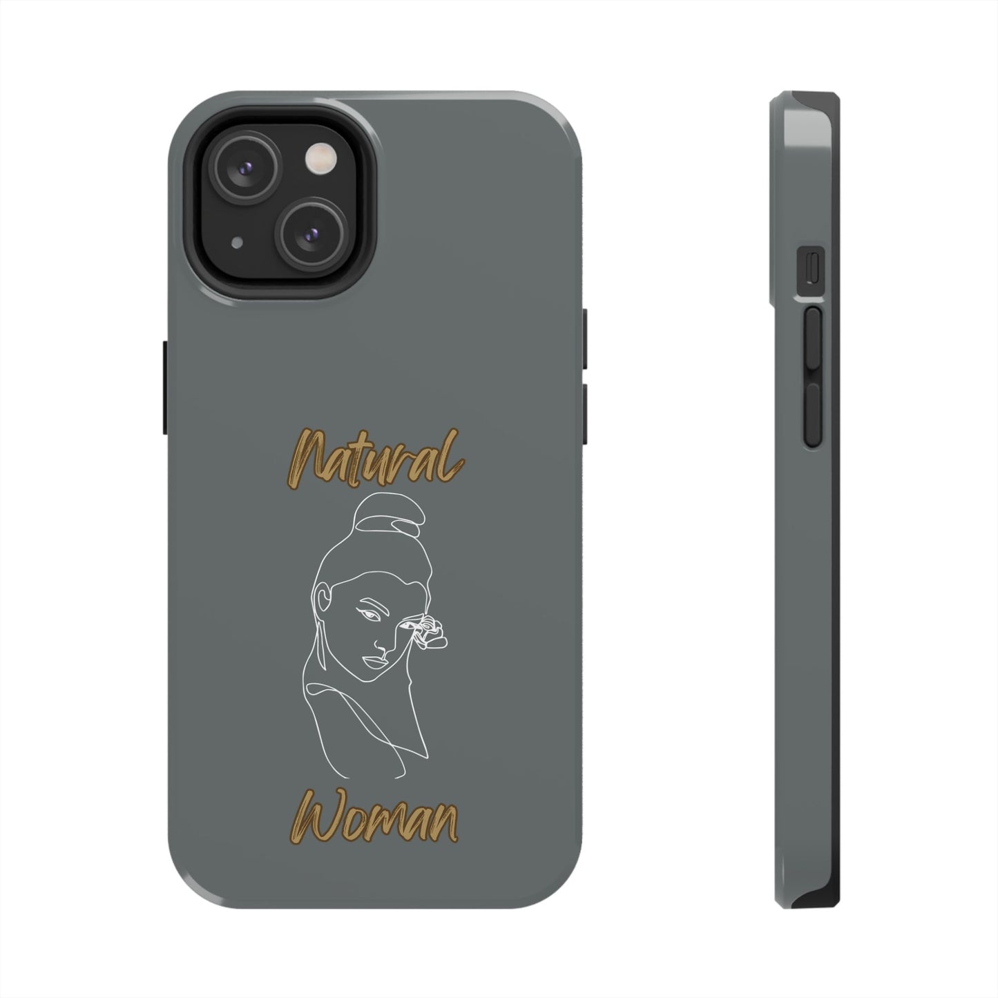 Natural Woman Sassy Bun (WL) Tough Phone Cases DARK GREY