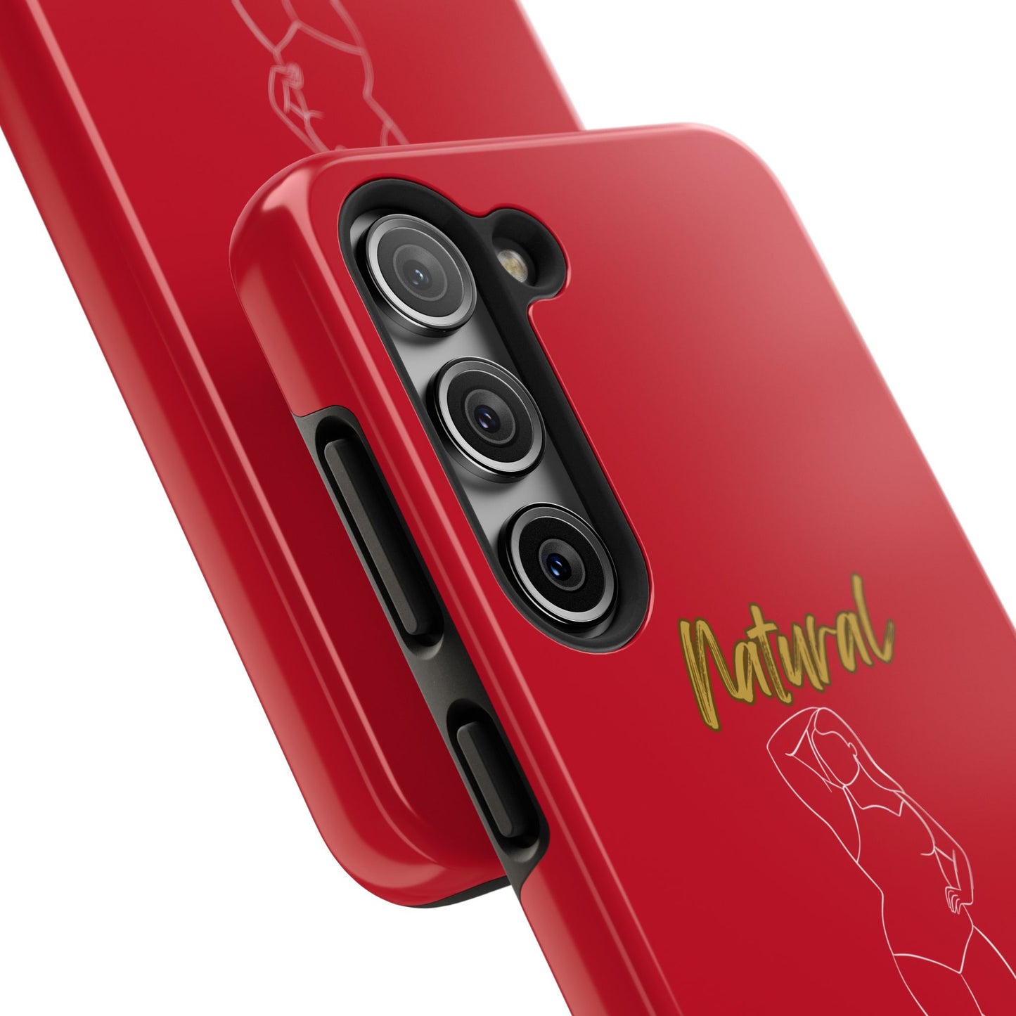 Natural Woman Looking Good (WL)Tough Phone Cases DARK RED