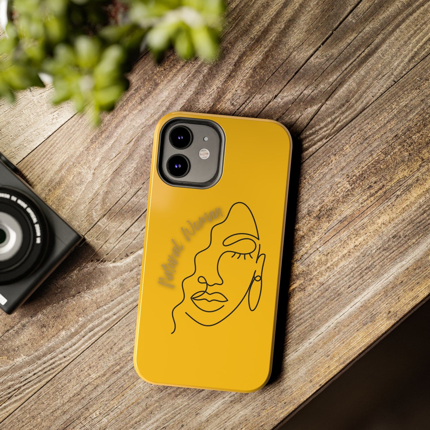 Natural Woman Half Face (BL)Tough Phone Case YELLOW