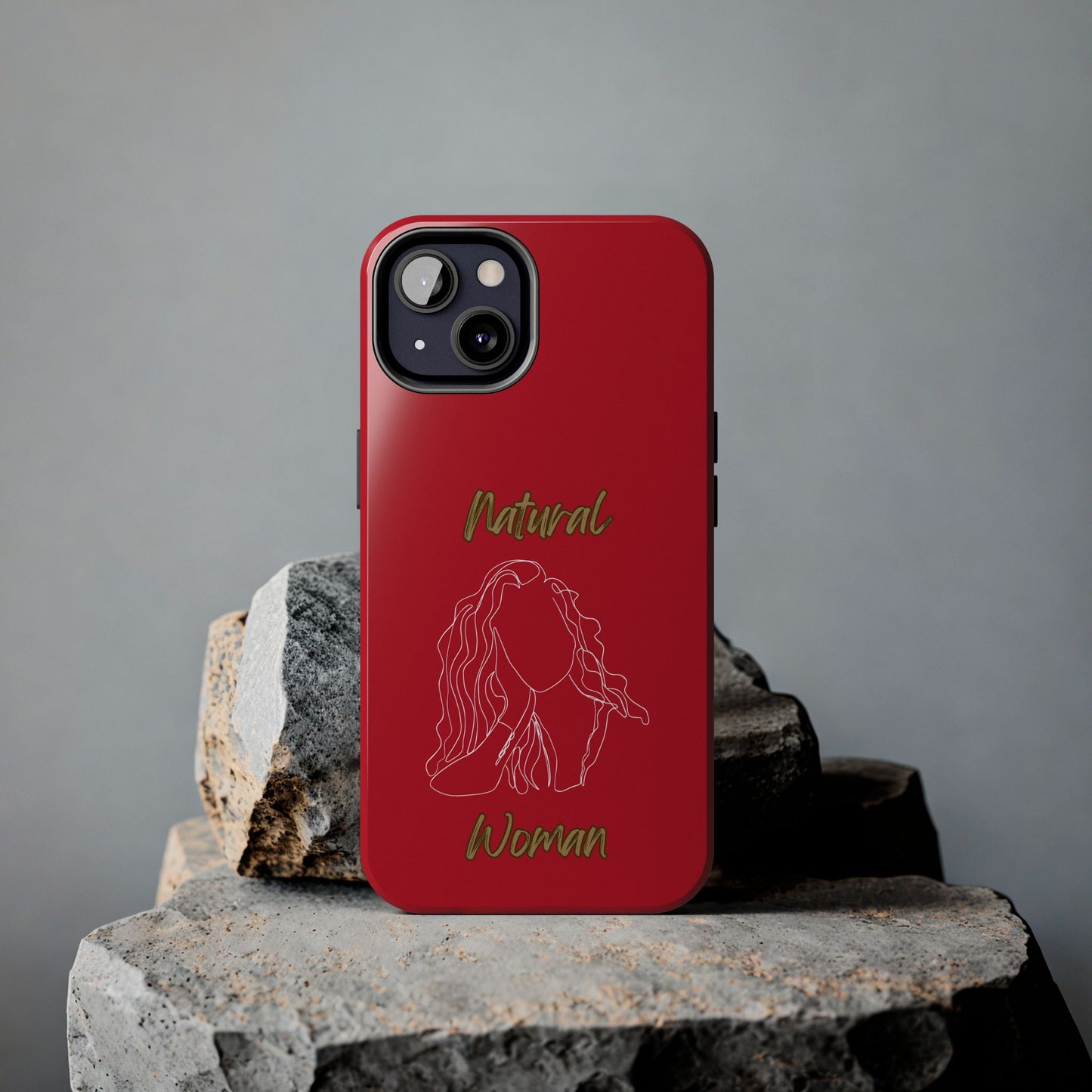 Natural Woman Relaxed (WL) Tough Phone Cases DARK RED