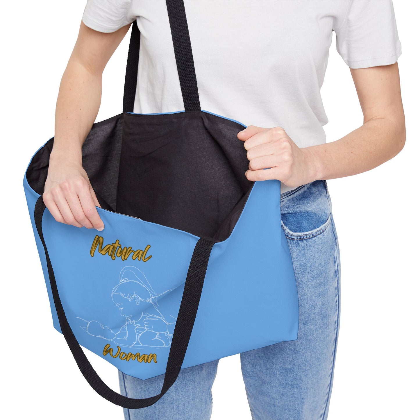 Natural Woman New Life (WL) Weekender Tote Bag LIGHT BLUE
