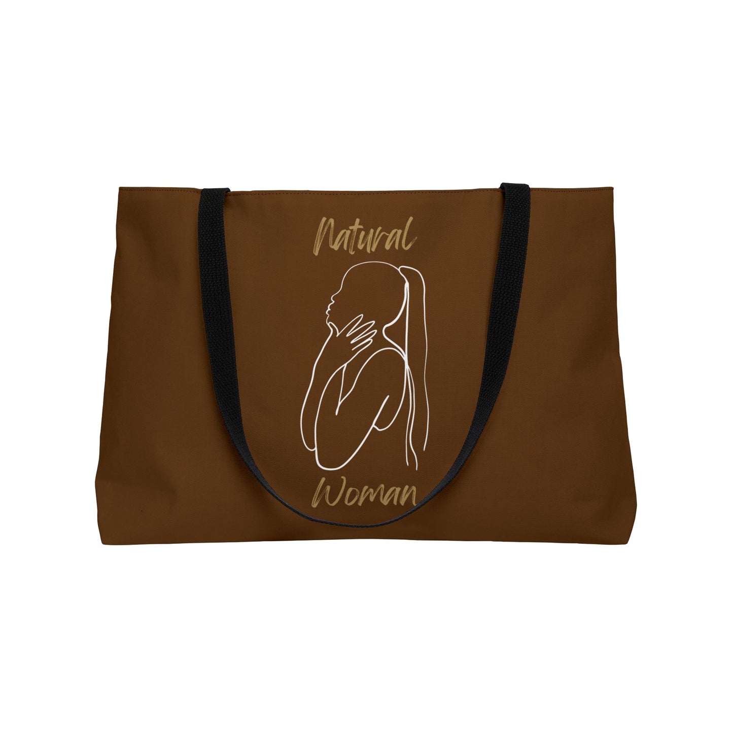 Natural Woman Ponytail (WL) Weekender Tote Bag BROWN