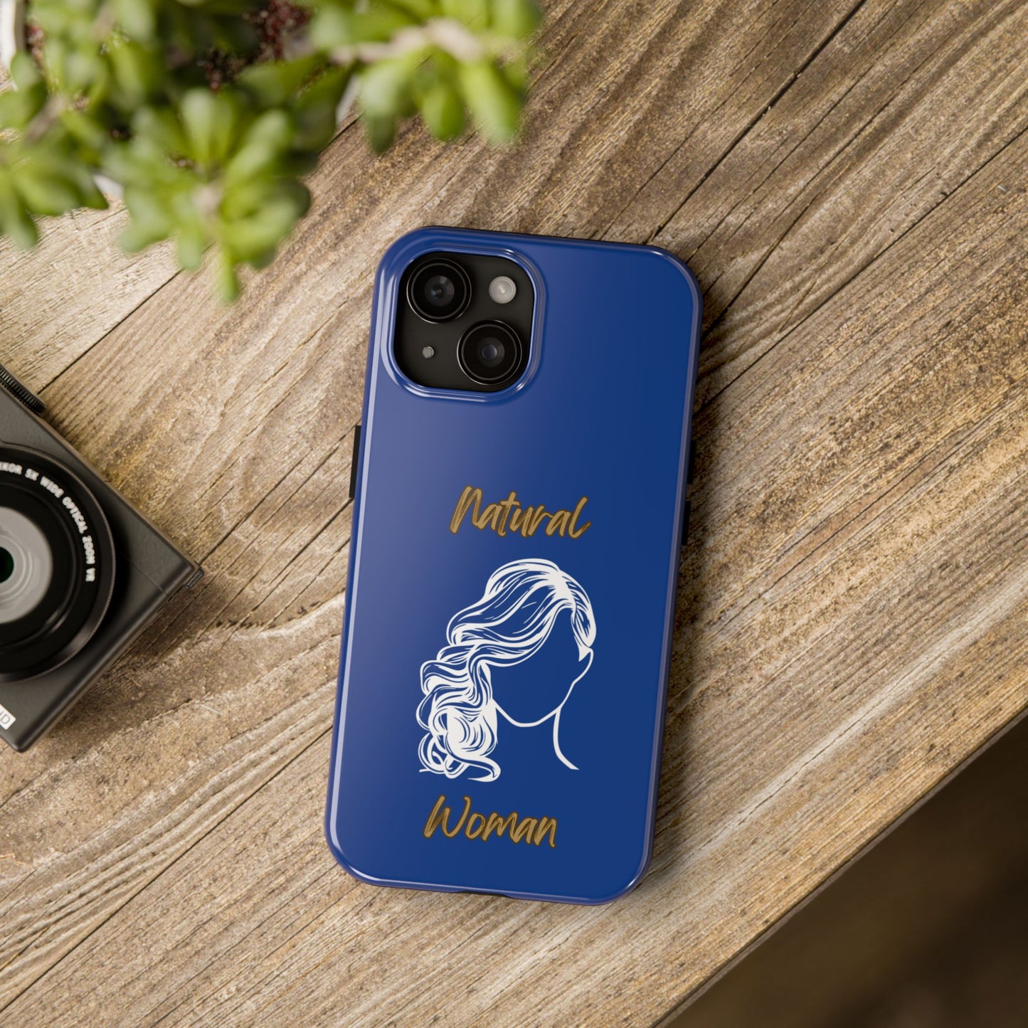 Natural Woman Long Curl (WL)Tough Phone Cases DARK BLUE