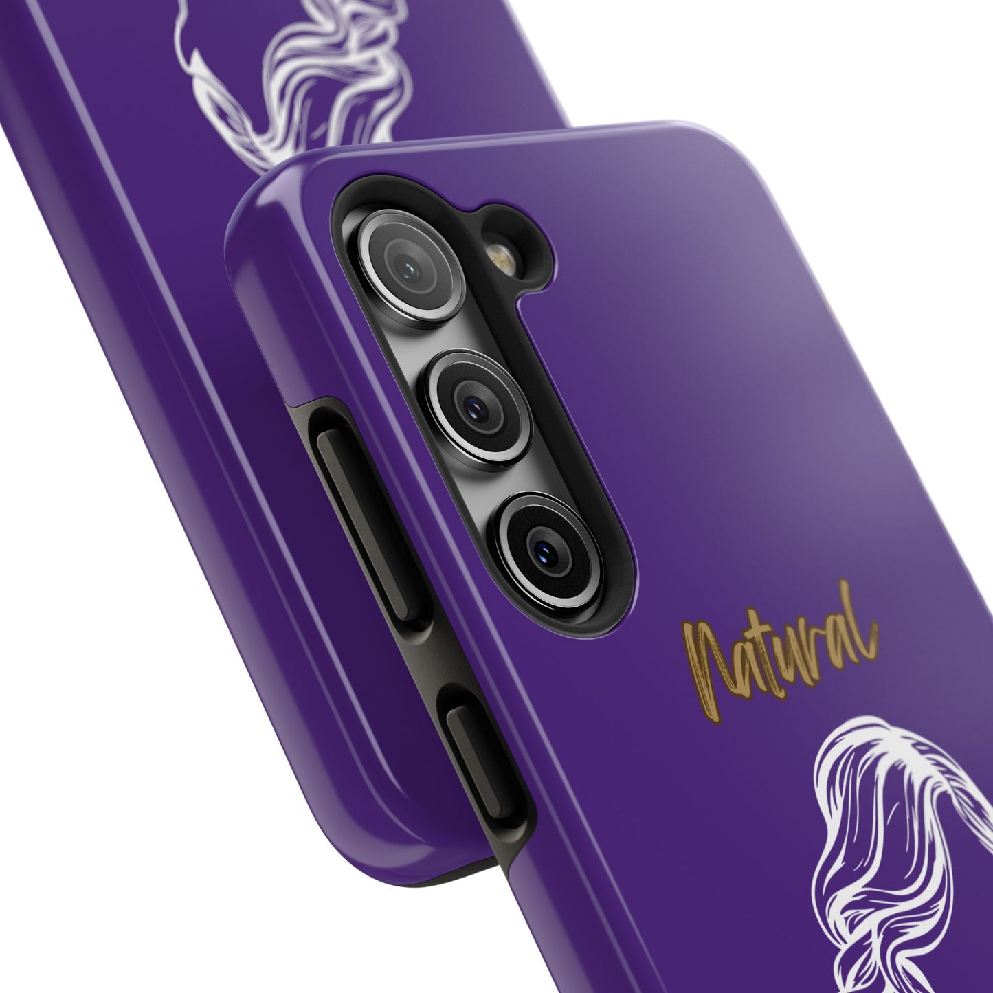 Natural Woman Long Curl (WL)Tough Phone Cases PURPLE