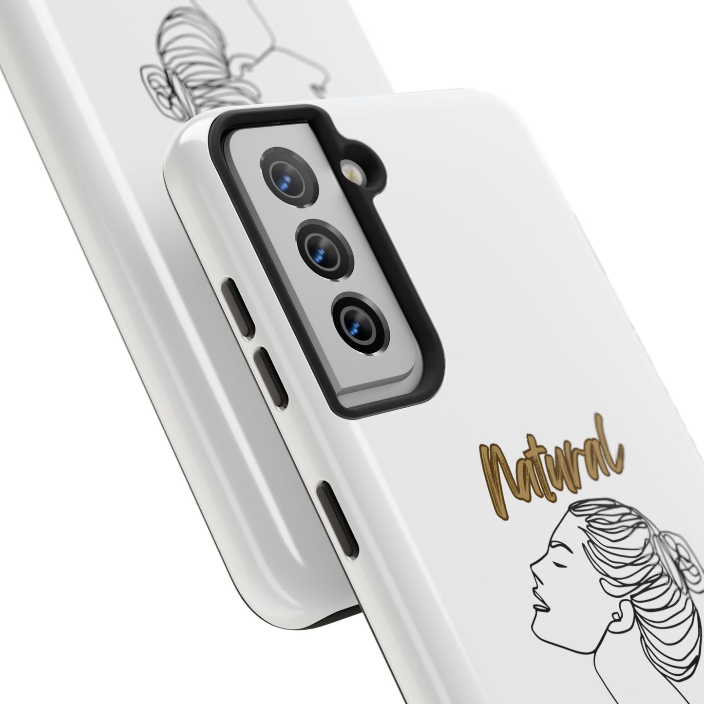 Natural Woman Wet Bun (BL) Tough Phone Cases WHITE