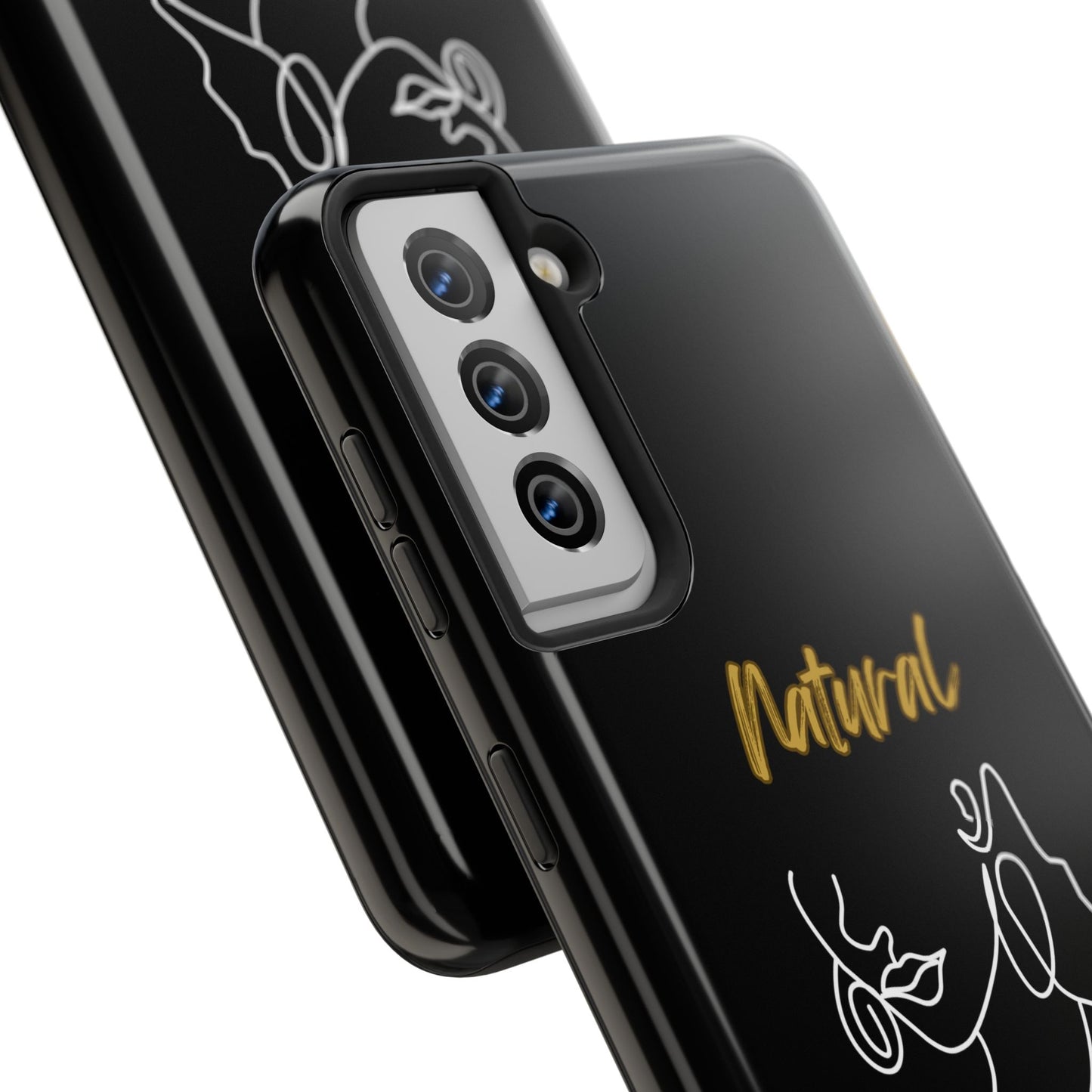 Natural Woman Lips (WL)Tough Phone Cases BLACK