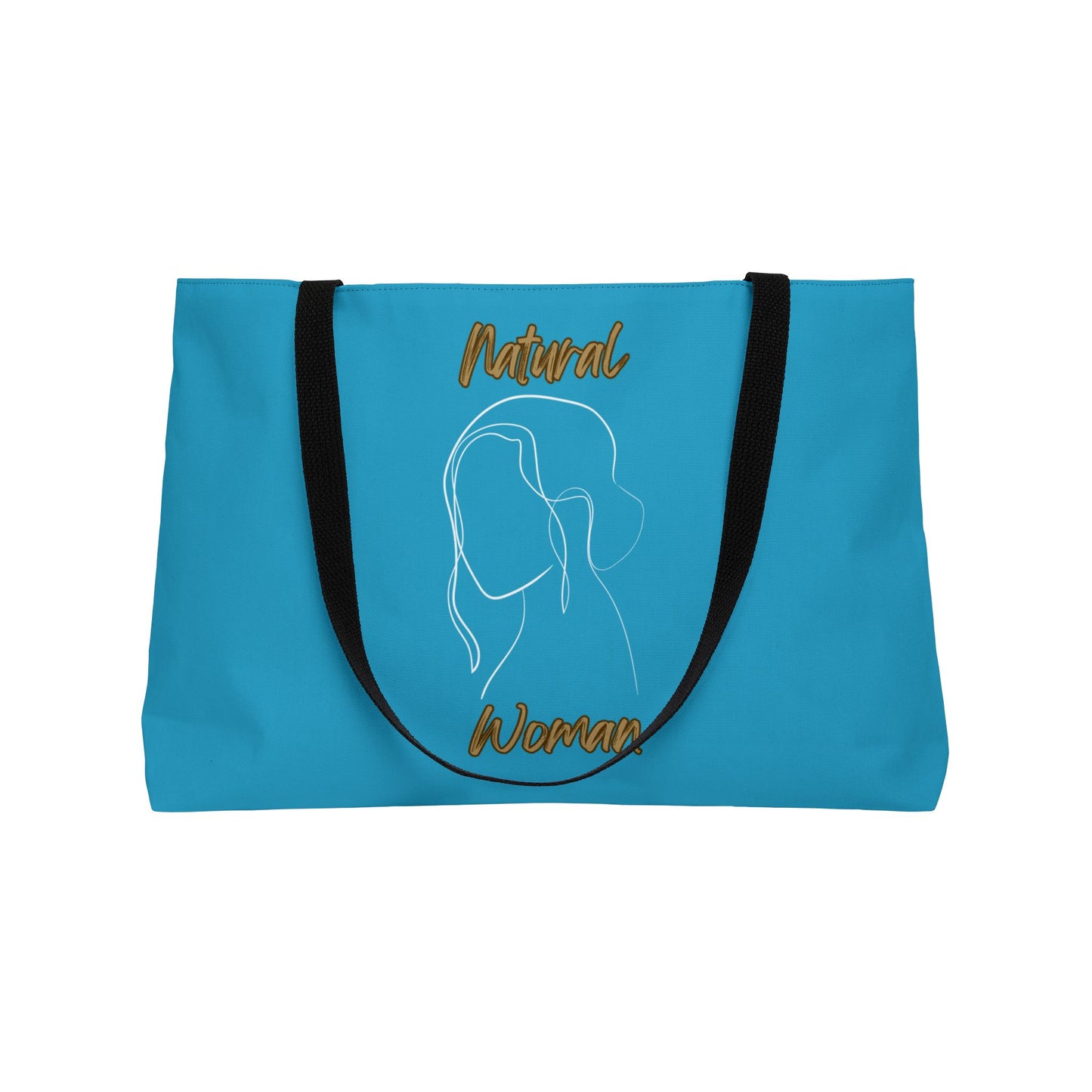 Natural Woman Hanging Hair (WL) Weekender Tote Bag TURQUOISE