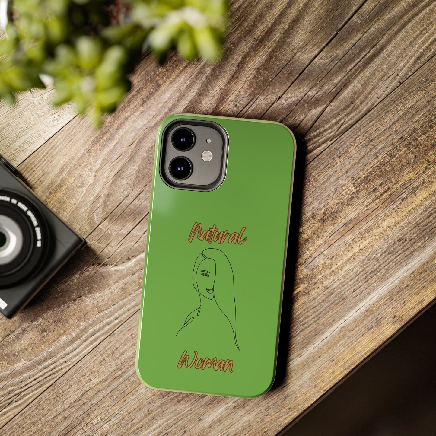 Natural Woman Covered Eye (BL)Tough Phone Cases GREEN