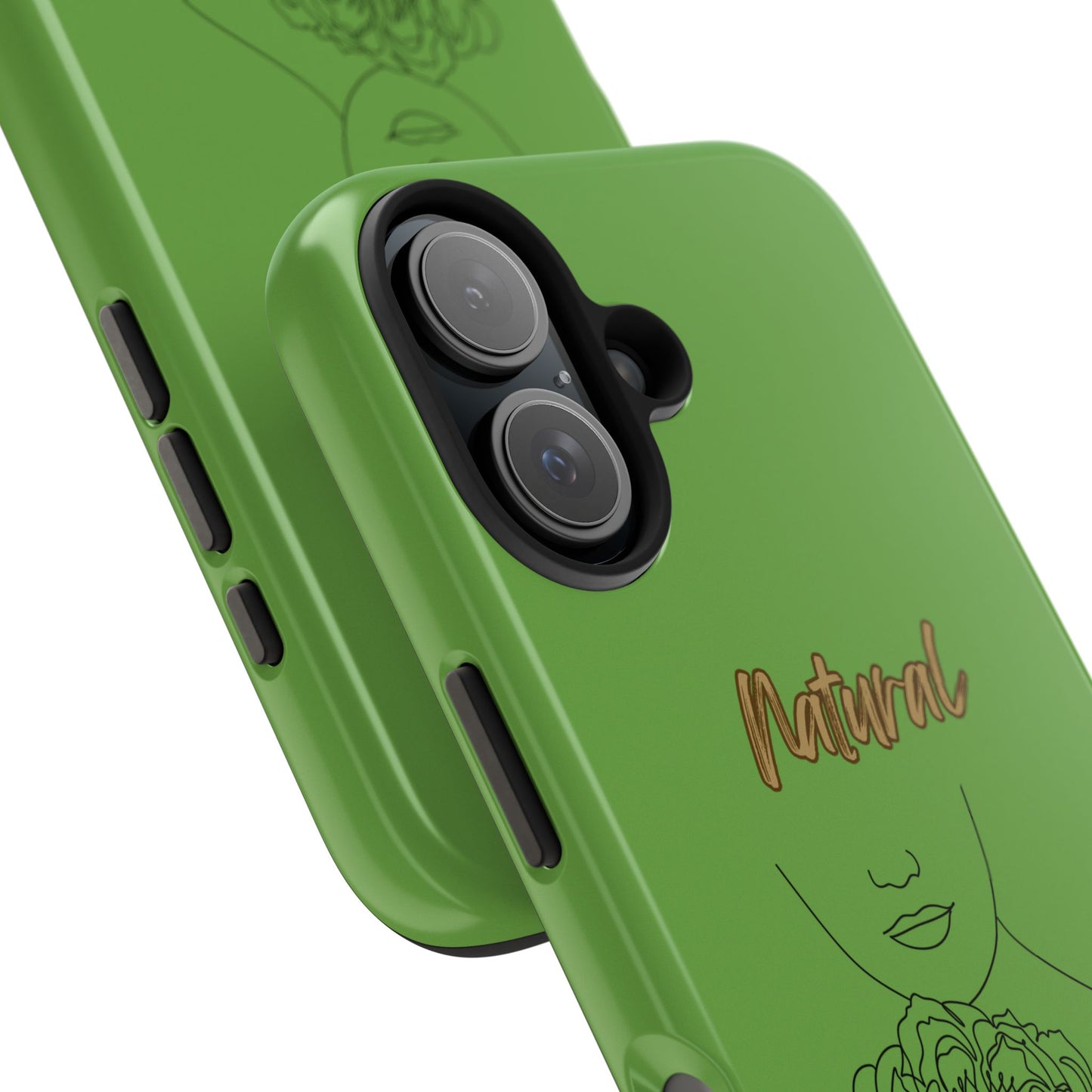 Natural Woman Kissed Flower (BL)Tough Phone Cases GREEN