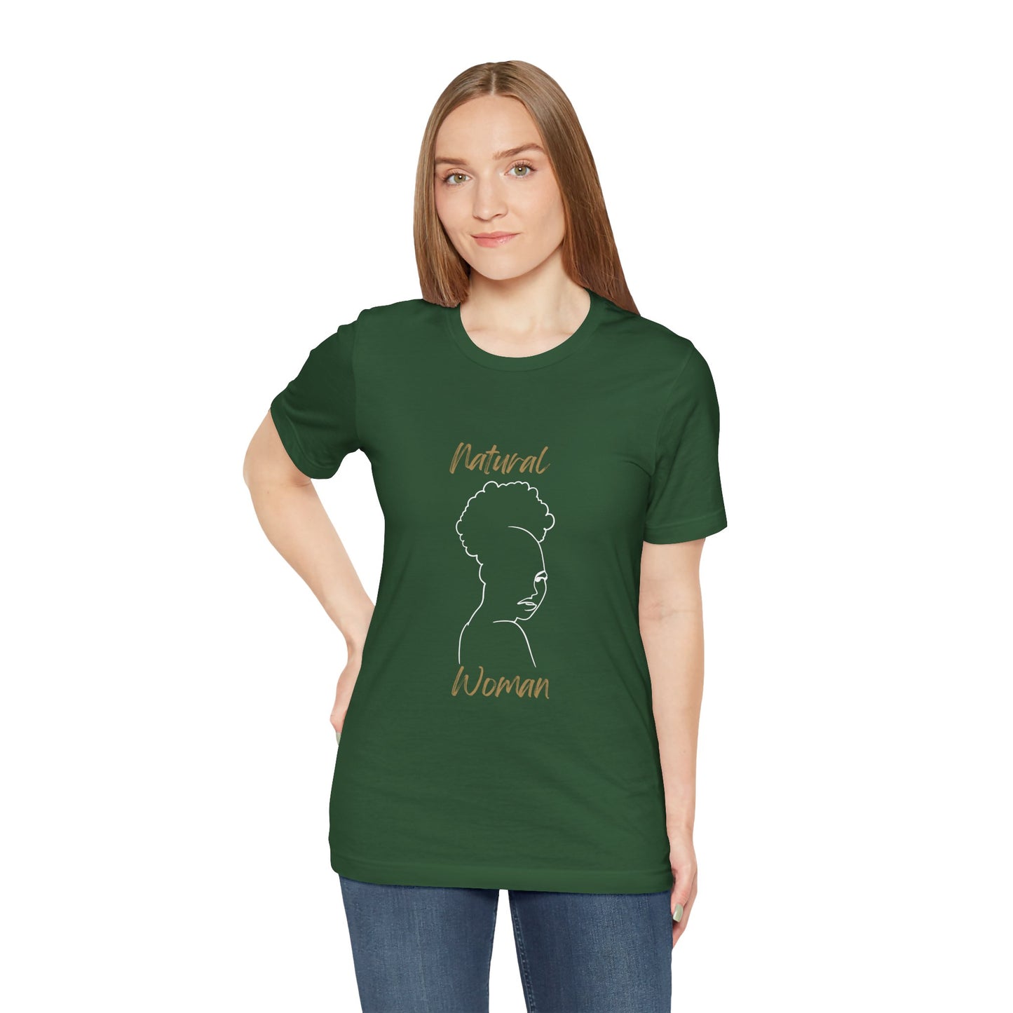 Natural Woman Twist Afro (WL) Short Sleeve T-Shirt
