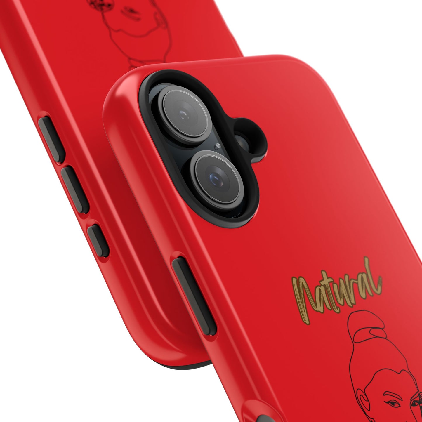 Natural Woman Sassy Bun (BL) Tough Phone Cases RED