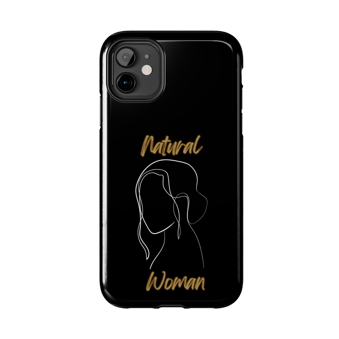 Natural Woman Hanging Hair (WL) Tough Phone Cases BLACK