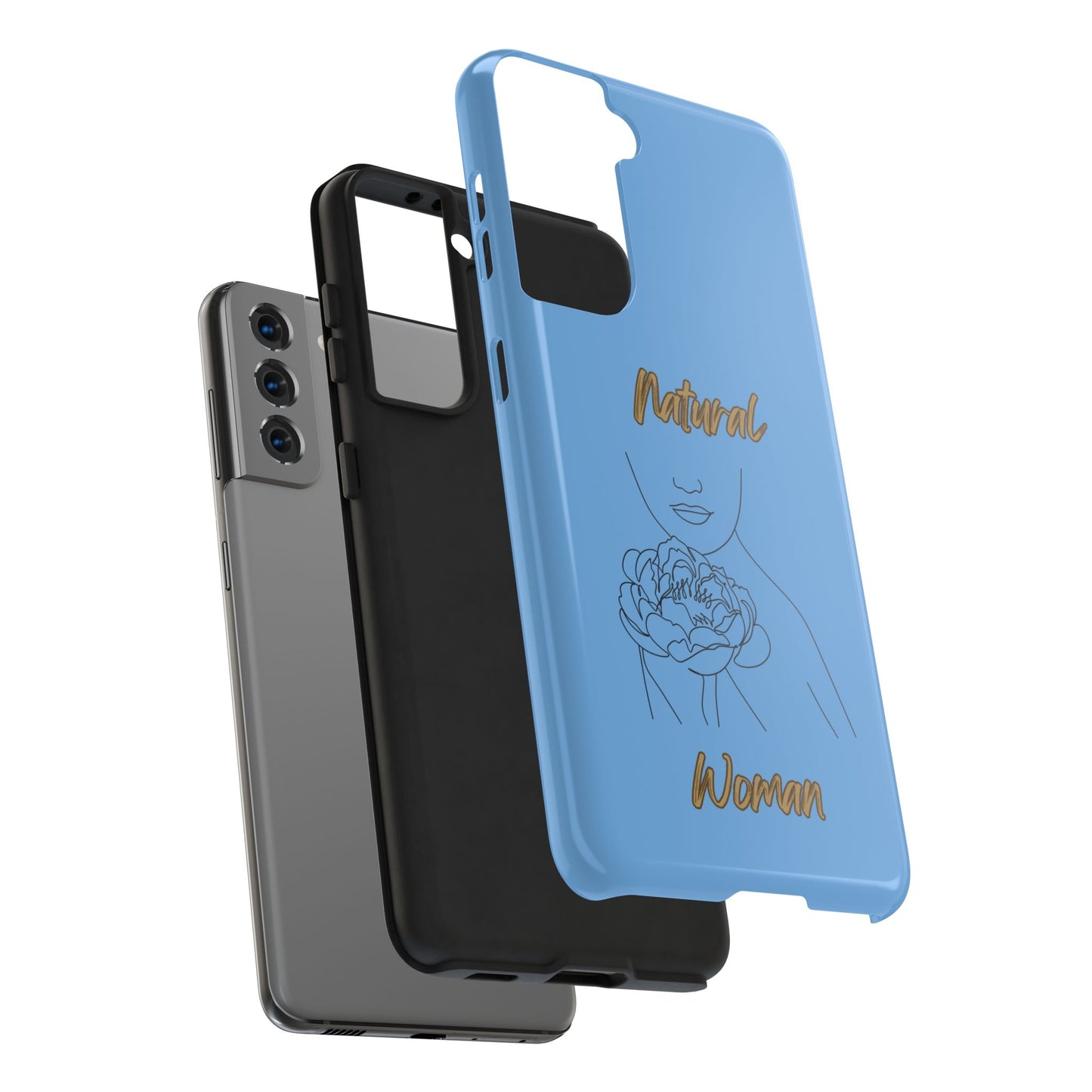 Natural Woman Kissed Flower (BL)Tough Phone Cases LIGHT BLUE