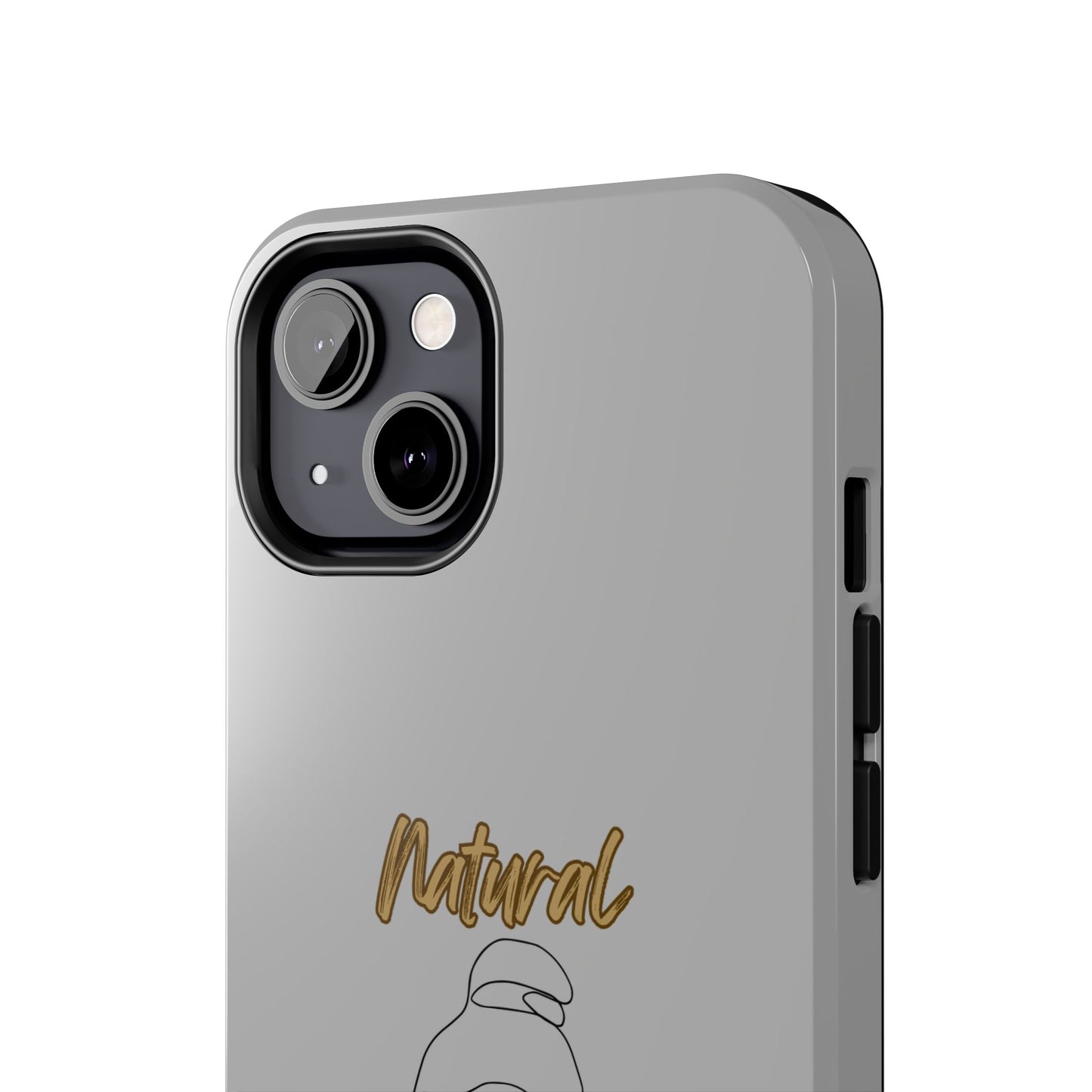 Natural Woman Sassy Bun (BL) Tough Phone Cases LIGHT GREY