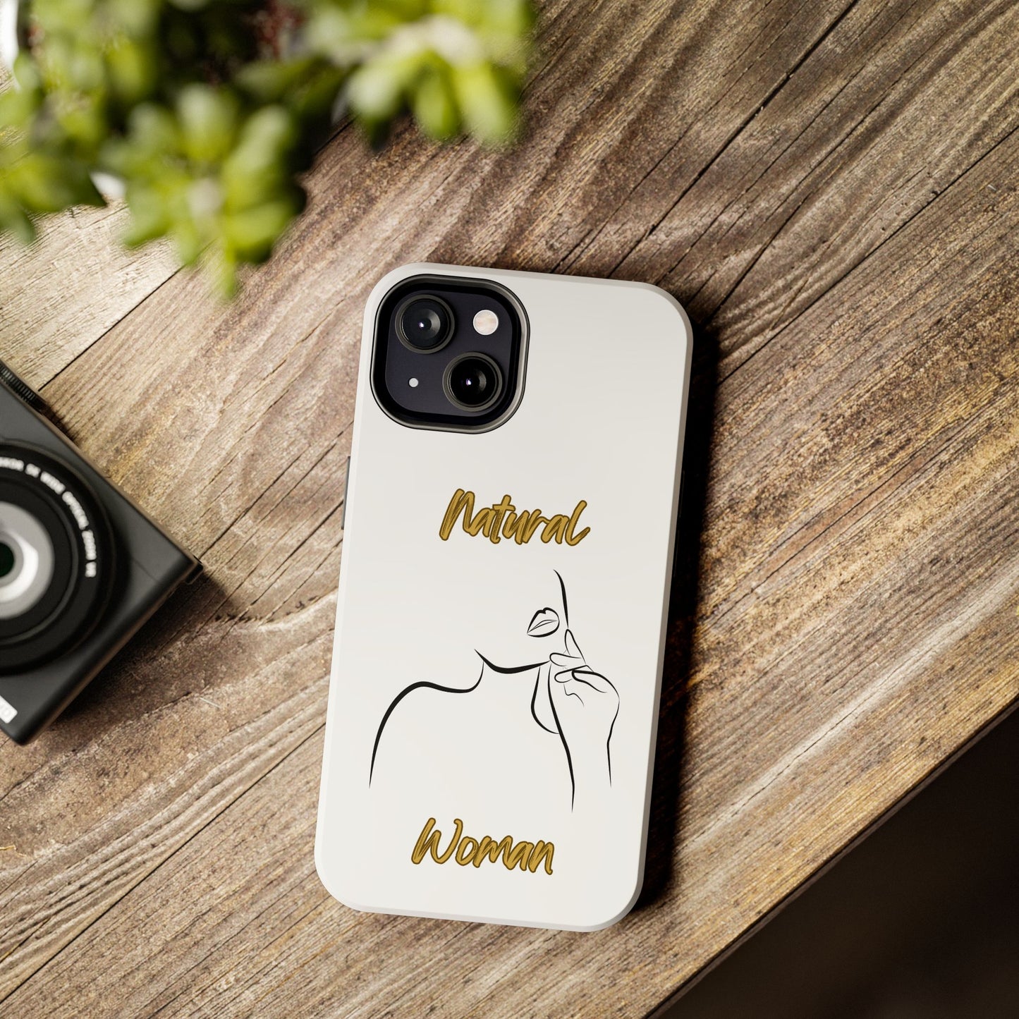 Natural Woman Chin Up (BL)Tough Phone Cases WHITE