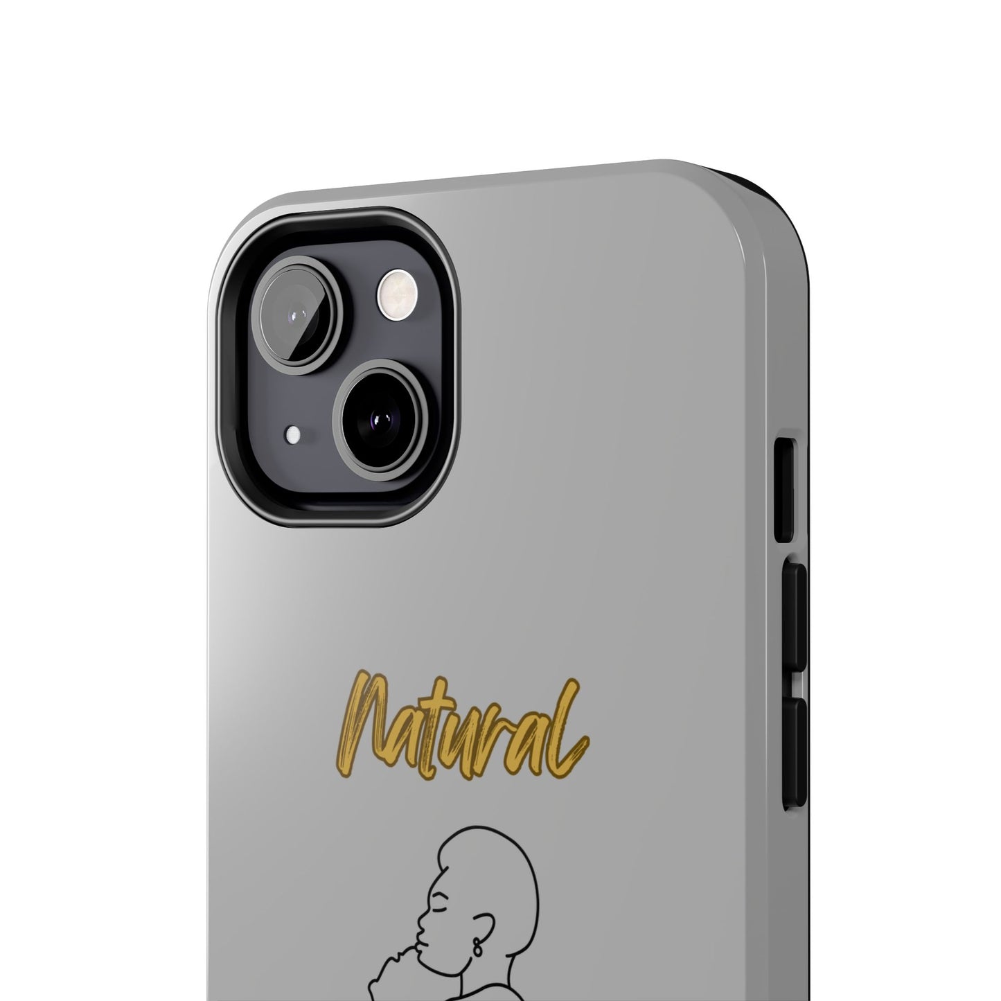 Natural Woman Safe With Momma (BL) Tough Phone Cases LIGHT GREY