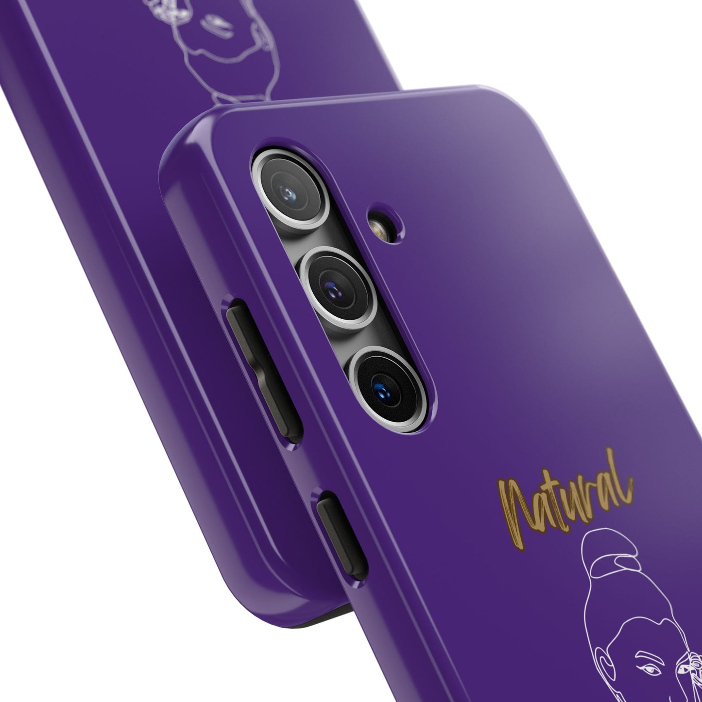 Natural Woman Sassy Bun (WL) Tough Phone Cases PURPLE