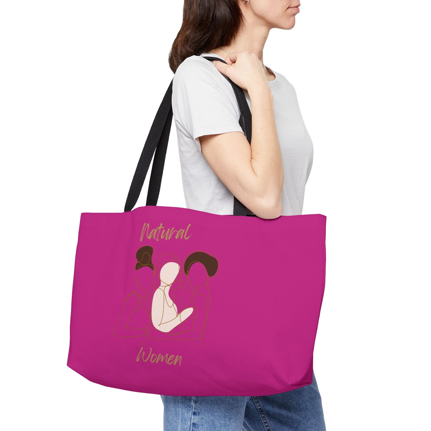 Natural Women Friends (BL) Weekender Tote Bag PINK