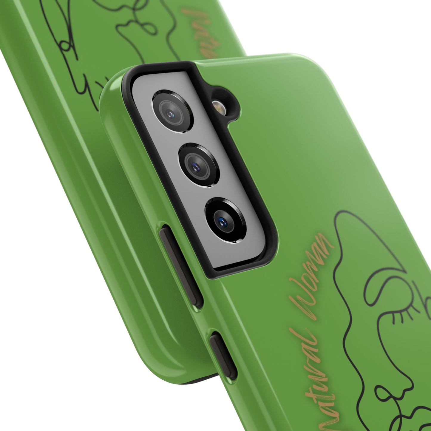 Natural Woman Half Face (BL)Tough Phone Case GREEN
