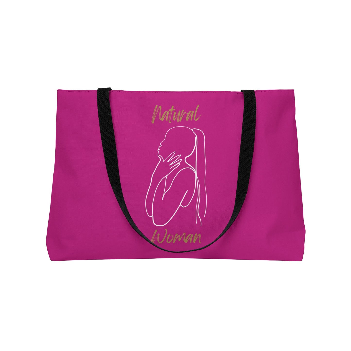 Natural Woman Ponytail (WL) Weekender Tote Bag PINK