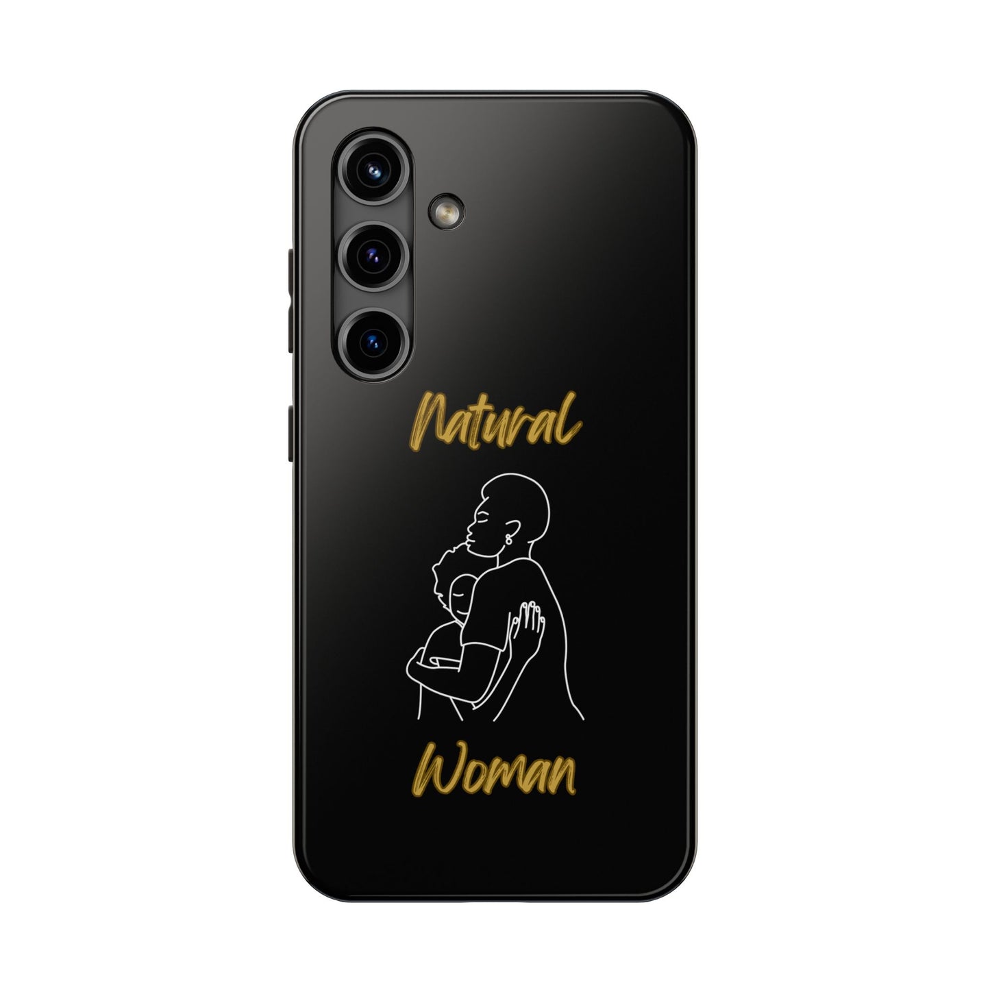 Natural Woman Safe With Momma (WL) Tough Phone Cases BLACK