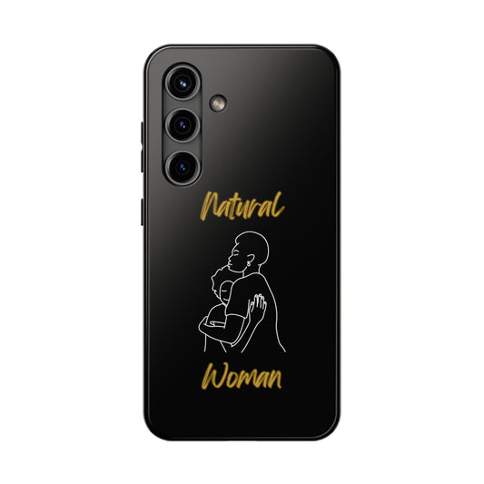 Natural Woman Safe With Momma (WL) Tough Phone Cases BLACK