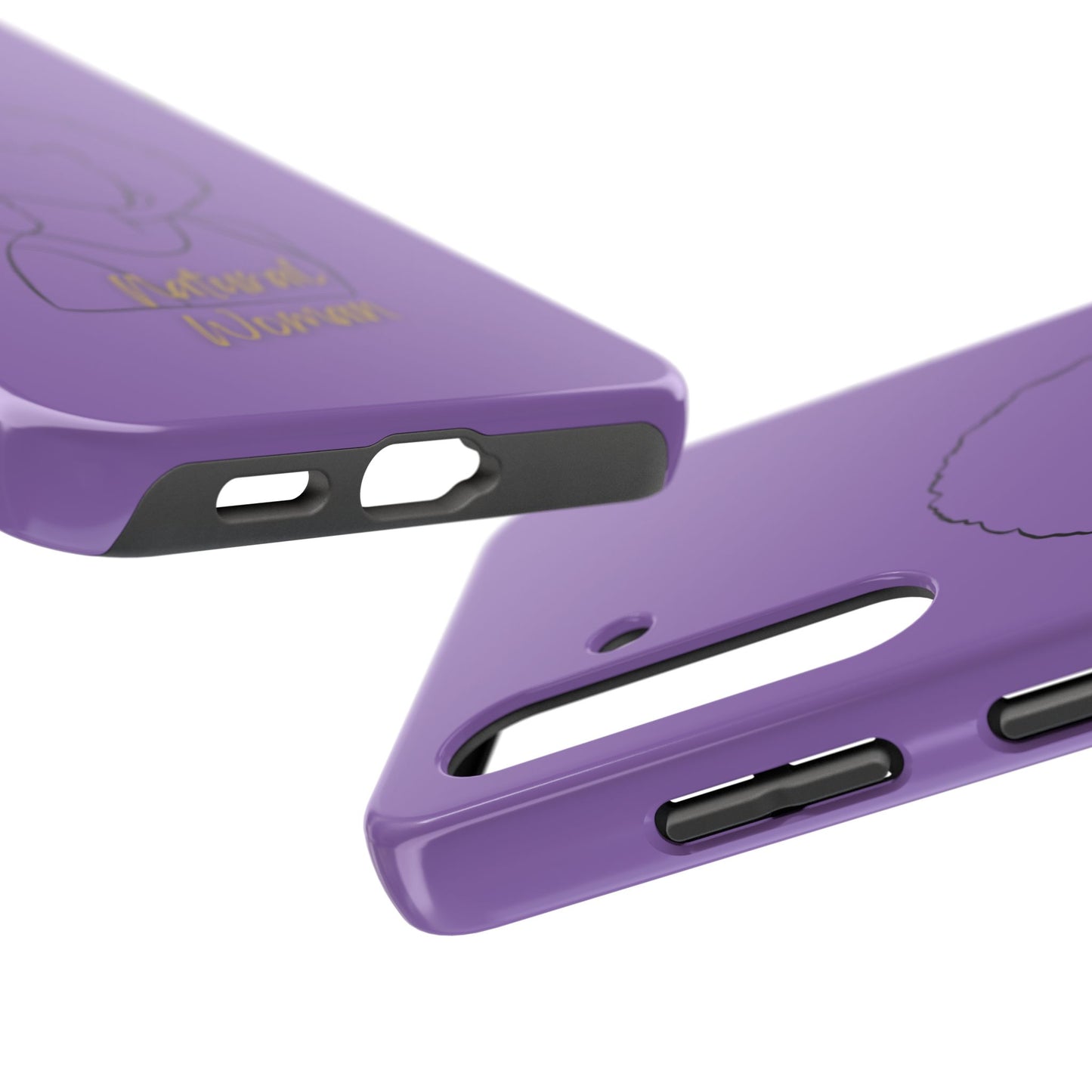 Natural Woman Afro (BL)Tough Phone Cases LIGHT PURPLE